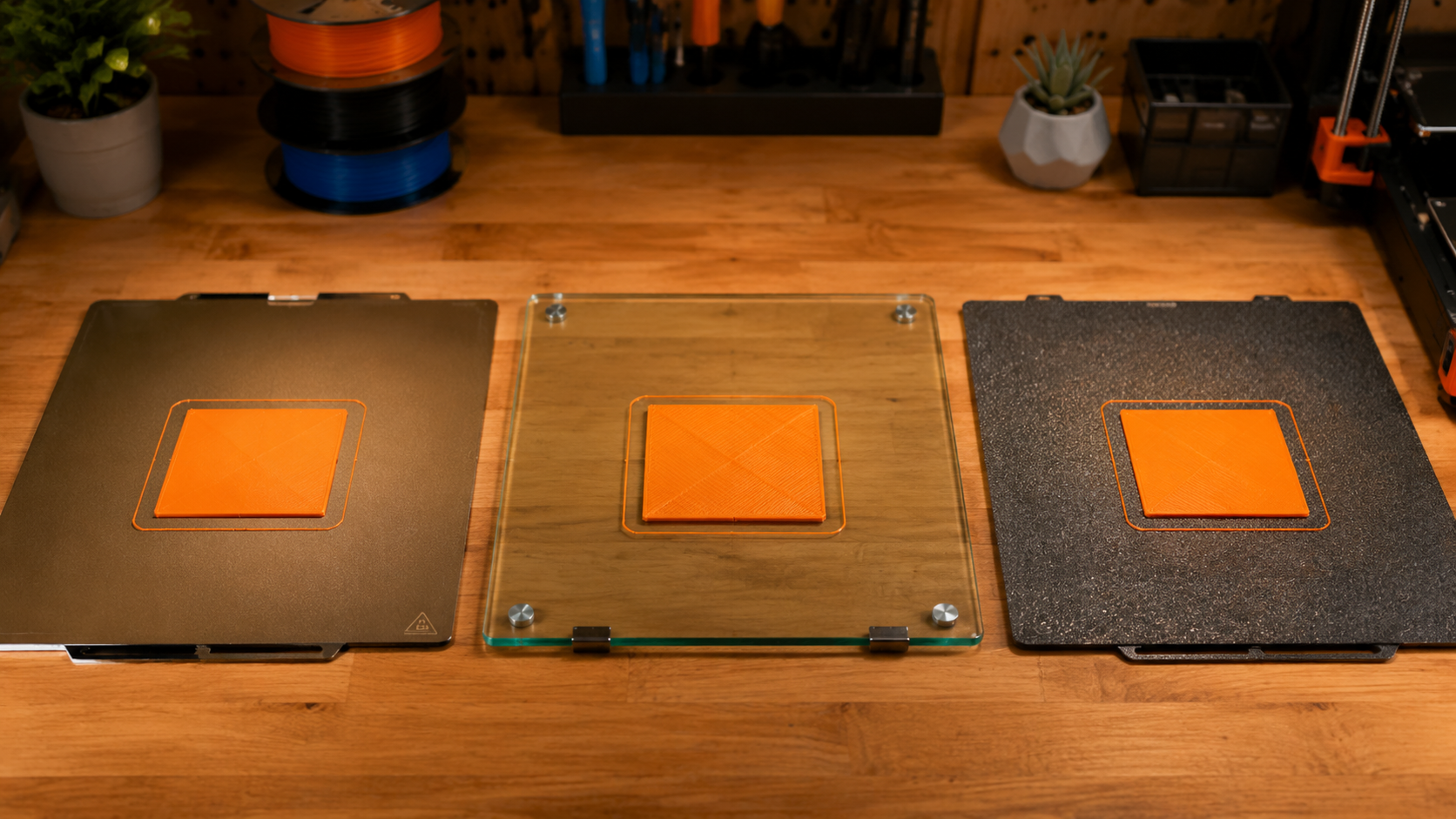 Comparison of PEI sheet, glass bed, and textured build plate surfaces for 3D printing – 3d print bed adhesion surface types