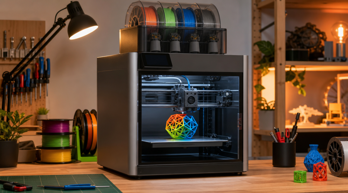 MakerWorld website displaying 3D printer models with pre-configured Bambu Studio print profiles and AMS support — free STL files platform